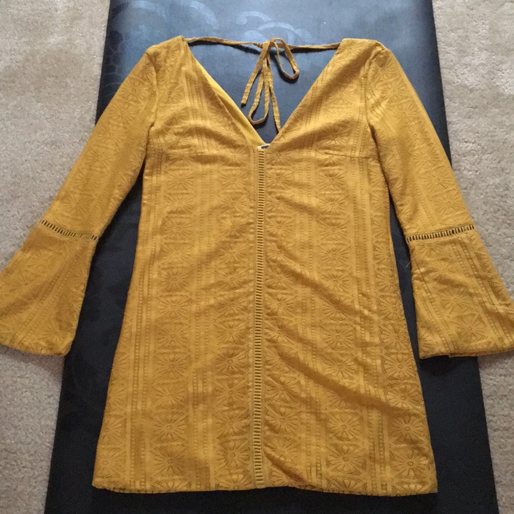 Bell Sleeve Mini Dress